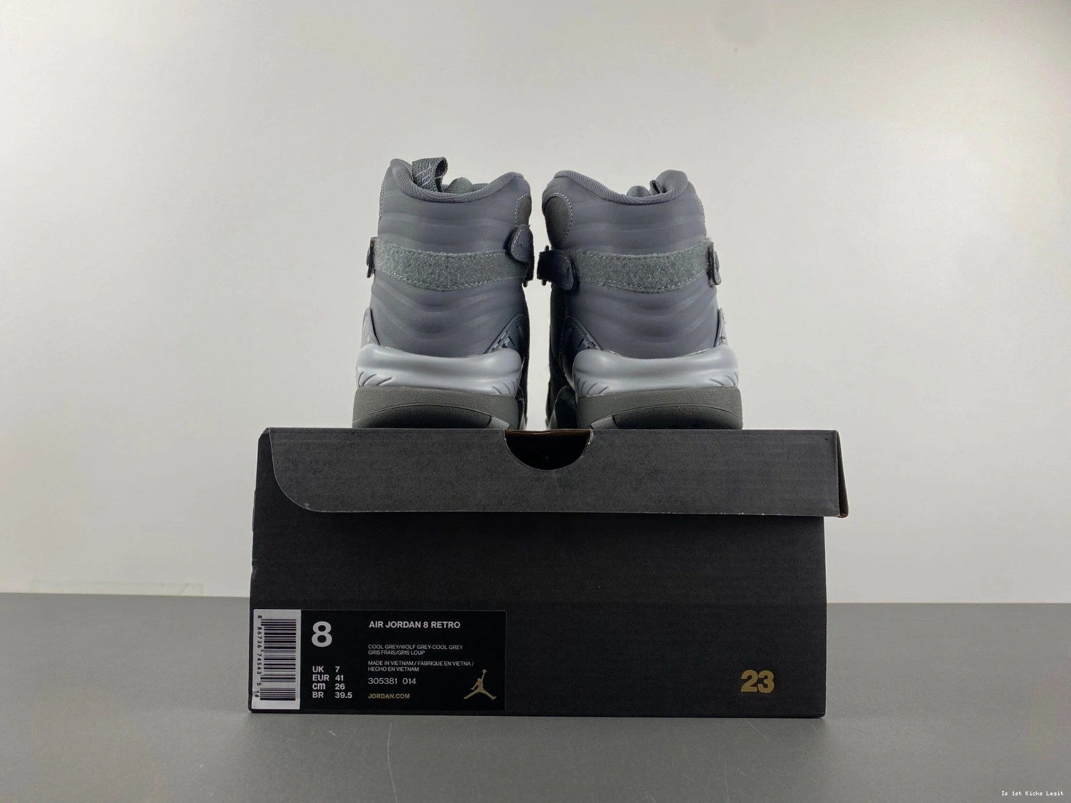 Cool Jordan 305381-014 Retro 8 - Grey Men's 1224